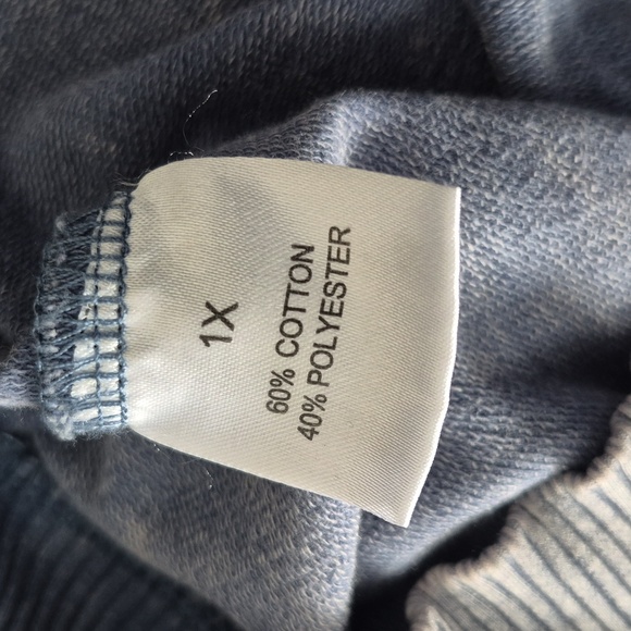 Women's Blue Crewneck Sweatshirt - Picture 4 of 4